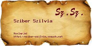 Sziber Szilvia névjegykártya