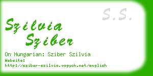szilvia sziber business card